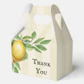 Aquarellfarben Zitronengelbe Zitrusfrüchte Rustika Geschenkschachtel (Vorderseite)