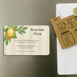 Aquarellfarben Zitronengelbe Zitrusfrüchte Rustika Magnet