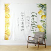 Aquarellfarben Zitrus Citrus Babydusche Foto Hinte Wandteppich (Beispiel (Horizontal))