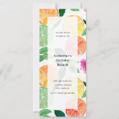 Aquarellfarben Zitrus Lemon Limones Blumengenerisc Einladung (Vorderseite)