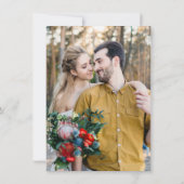 Aquarellfarben Zitrus Orange Blätter Save the Date Einladung (Rückseite)