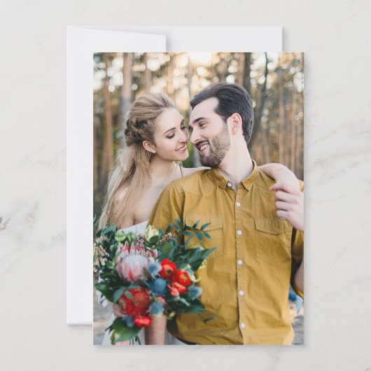 Aquarellfarben Zitrus Orange Blätter Save the Date Einladung (Rückseite)