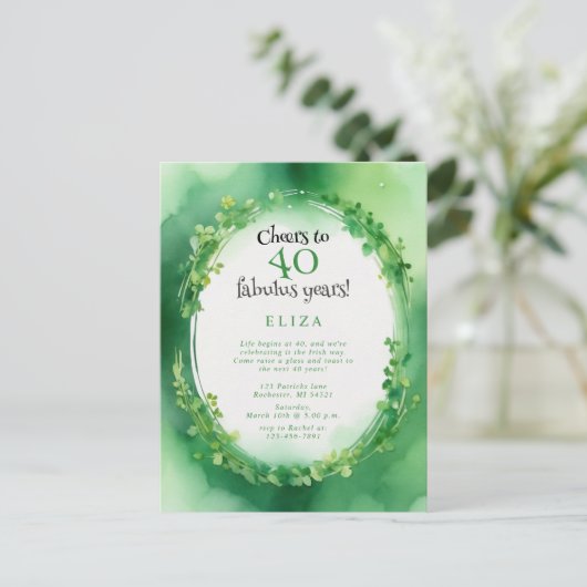 Aquarellfarben zum Geburtstag von Patrick Postkarte (Stehend Vorderseite)