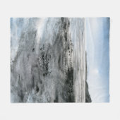 Aquarellfarbene Abstrakte Küstenstrich Rocky Beach Fleecedecke (Vorderseite (Horizontal))