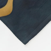 Aquarellfarbene Abstrakte Landschaftsmalerei Gold Fleecedecke (Ecke)