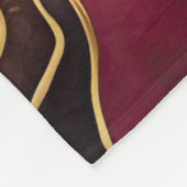 Aquarellfarbene Abstrakte Landschaftsmalerei Gold Fleecedecke (Ecke)