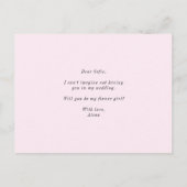 Aquarellfarbene Anemonen sind mein Blumenmädchen Einladungspostkarte (Rückseite)