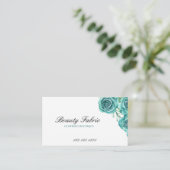 Aquarellfarbene Aquamarine Rose Mode-Boutique Visitenkarte (Stehend Vorderseite)