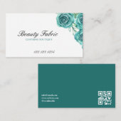 Aquarellfarbene Aquamarine Rose Mode-Boutique Visitenkarte (Vorne/Hinten)