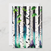 Aquarellfarbene Aspen Trees flache Begrüßung Karte (Vorderseite)