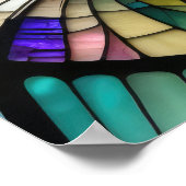 Aquarellfarbene aus Glas Art Katze 5:4 Poster (Ecke)