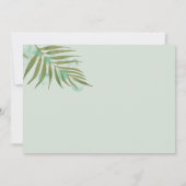 Aquarellfarbene Blätter 02 Save the Date Karte mit (Rückseite)