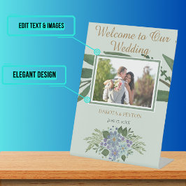 Aquarellfarbene Blätter 08a Foto Sockelschild