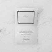 Aquarellfarbene Blätter Blütenweiß und Gold Hochze Dankeskarte (Innenseite)