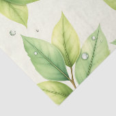 Aquarellfarbene Blätter mit Abfall Seidenpapier (Ausschnitt)