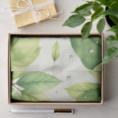 Aquarellfarbene Blätter mit Abfall Seidenpapier (Geschenk)