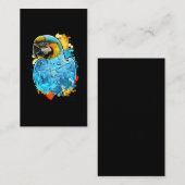 Aquarellfarbene Blauer Blauer Papagei Vogelmalerei Visitenkarte (Vorne/Hinten)