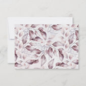 Aquarellfarbene, blühende RSVP-Karte RSVP Karte (Rückseite)