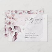 Aquarellfarbene, blühende RSVP-Karte RSVP Karte (Vorne/Hinten)