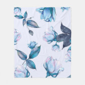 Aquarellfarbene Blume 10 Fleecedecke (Vorderseite)