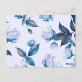 Aquarellfarbene Blume 10 Postkarte (Rückseite)