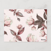 Aquarellfarbene Blume 11 Postkarte (Rückseite)