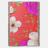 Aquarellfarbene Blume 14 Decke (Vorderseite Vertikal)