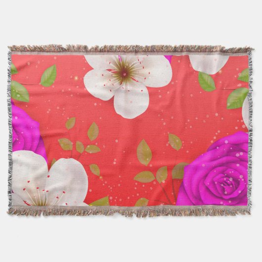 Aquarellfarbene Blume 14 Decke (Vorderseite)