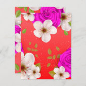 Aquarellfarbene Blume 14 Postkarte (Vorne/Hinten)