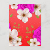 Aquarellfarbene Blume 14 Postkarte (Vorderseite)