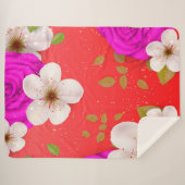 Aquarellfarbene Blume 14 Sherpadecke (Vorderseite (Horizontal))