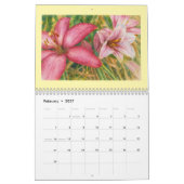 Aquarellfarbene Blume 2026 Kalender (Feb 2027)