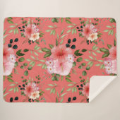 Aquarellfarbene Blume 26 Sherpadecke (Vorderseite (Horizontal))