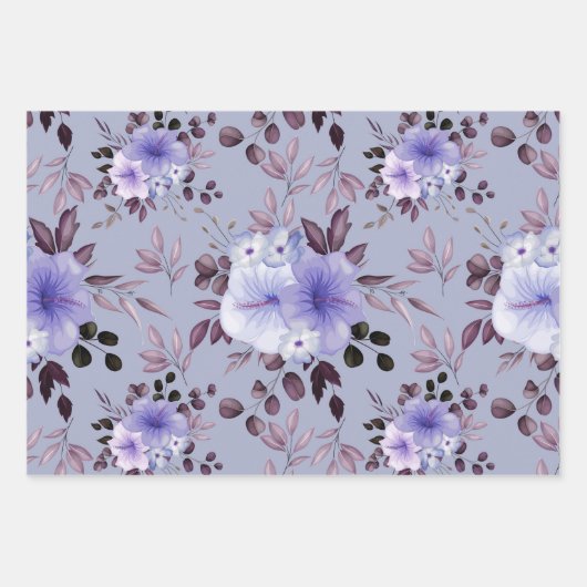 Aquarellfarbene Blume 27 Geschenkpapier Set (Vorderseite 3)