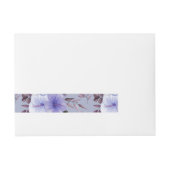 Aquarellfarbene Blume 27 Rundum-Adressaufkleber (Vorderseite)