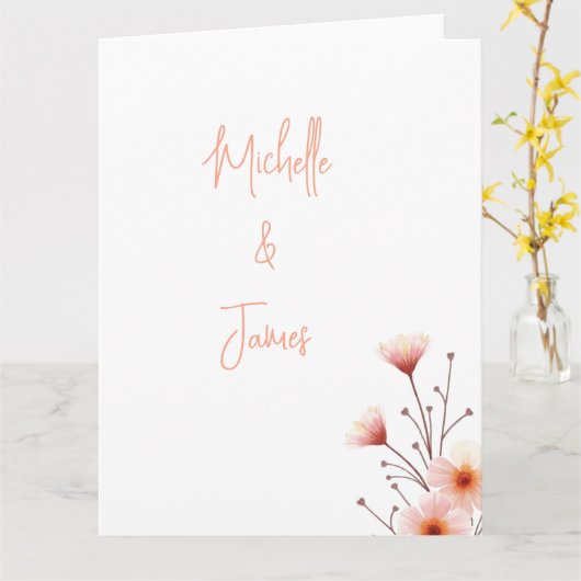 Aquarellfarbene Blume Beruflich Trendy Karte (Gelbe Blume)