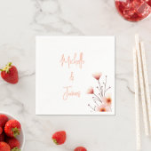 Aquarellfarbene Blume Beruflich Trendy Serviette (Beispiel)