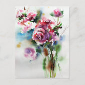 Aquarellfarbene Blume Blossom Malerei Postkarte (Vorderseite)