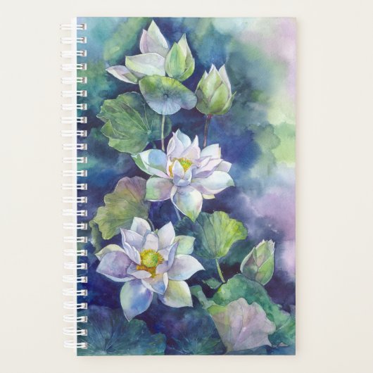 Aquarellfarbene Blume - Blume Planer (Vorderseite)