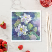 Aquarellfarbene Blume - Blume Serviette (Beispiel)