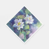 Aquarellfarbene Blume - Blume Serviette (Ecke)