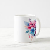 Aquarellfarbene Blume Blumendesign-45893 Kaffeetasse (VorderseiteRechts)