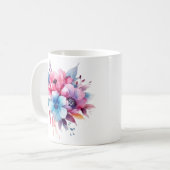 Aquarellfarbene Blume Blumendesign-45893 Kaffeetasse (Vorderseite Links)