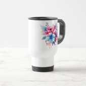 Aquarellfarbene Blume Blumendesign-45893 Reisebecher (VorderseiteRechts)