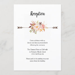 Aquarellfarbene Blume Bohemische Hochzeitskarte Einladung