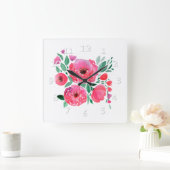 Aquarellfarbene Blume, Bouquet 2. große Uhr (Zuhause)
