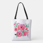 Aquarellfarbene Blume, Bouquet 2. Tasche (Rückseite)