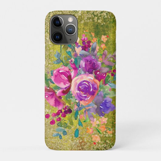 Aquarellfarbene Blume Bouquet Case-Mate iPhone Hülle (Rückseite)