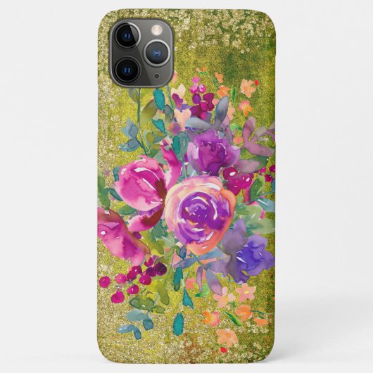 Aquarellfarbene Blume Bouquet Case-Mate iPhone Hülle (Rückseite)