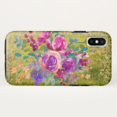 Aquarellfarbene Blume Bouquet Case-Mate iPhone Hülle (Rückseite (Horizontal))